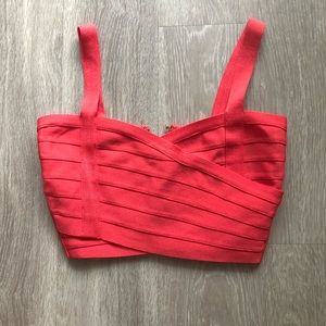 Bebe red bandage top